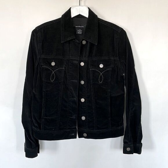 CK Jeans Black Thin Corduroy Jacket - Picture 1 of 6